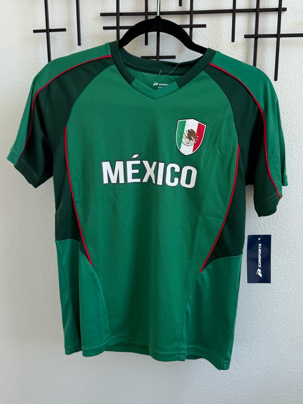 NWT Mexico Soccer Jersey Youth Large 14-16 Green FIFA World Cup Fan Shirt